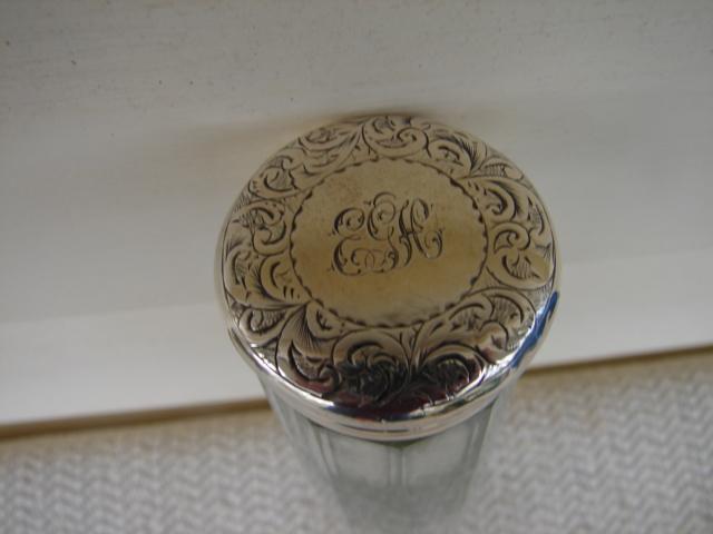 C. 1891 GLASS/SILVER TOOTH BRUSH HOLDER 7