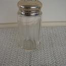 C. 1920 GLASS MEDICINE BOTTLE W/STERLING TOP