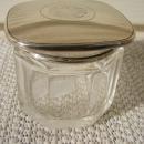 C. 1920 CRYSTAL GLASS DRESSING JAR W/TOP