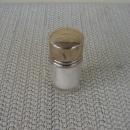 C. 1920 PR. SMALL GLASS DRESSING JARS W/COVERS