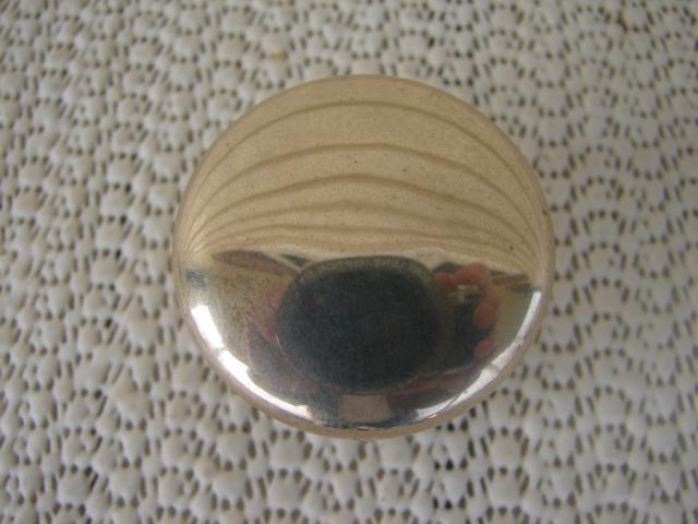 C. 1920 GLASS DRESSING JAR W/STERLING COVER
