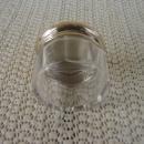 C. 1920 GLASS DRESSING JAR W/STERLING COVER