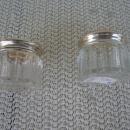 C. 1920 PAIR CRYSTAL GLASS JARS W/TOPS