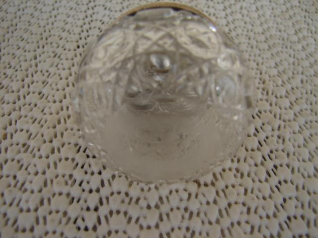 C. 1920 CRYSTAL GLASS BOTTLE W/STERLING TOP