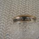 C. 1920 CRYSTAL GLASS BOTTLE W/STERLING TOP