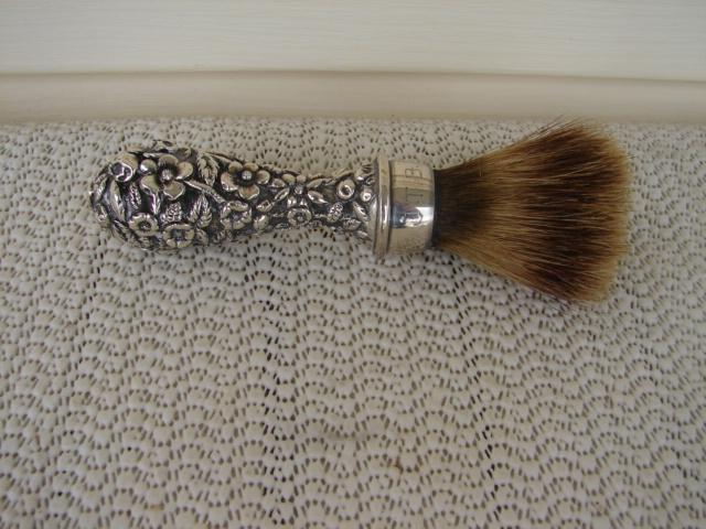 C. 1920 S.KIRK STERLING HANDLE W/SHAVING BRUSH