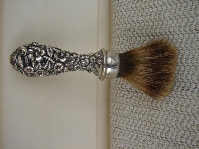 C. 1920 S.KIRK STERLING HANDLE W/SHAVING BRUSH