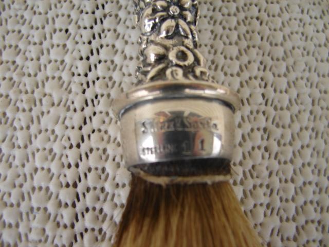 C. 1920 S.KIRK STERLING HANDLE W/SHAVING BRUSH