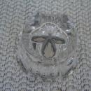 C. 1920 CRYSTAL GLASS JAR W/STERLING COVER