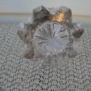 C. 1920 CRYSTAL GLASS JAR W/STERLING COVER