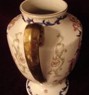 C. 1920 DOUBLE HANDLEPORCELAIN VASE W/FOX HUNT