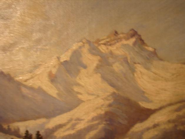 OIL ON BOARD OF SNOW LANDSCAPE BY WHITNEY