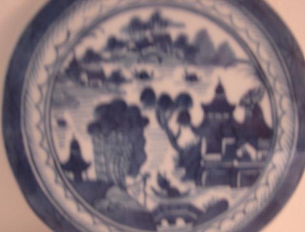 CHINESE EXPORT BLUE AND WHITE BLUE CANTON