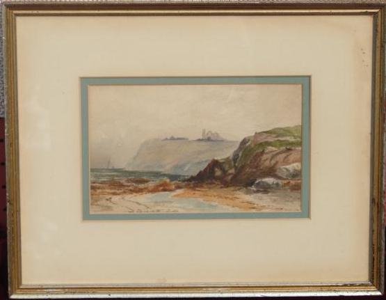 19TH CENTURY WATERCOLOR OF SEASCAPE