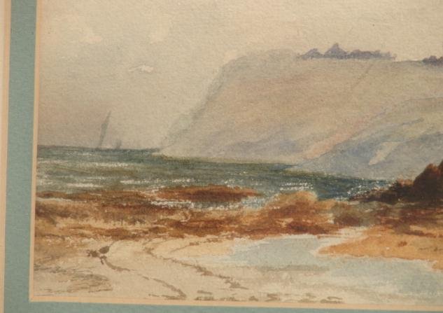 19TH CENTURY WATERCOLOR OF SEASCAPE