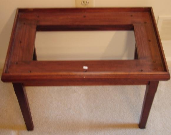 C. 1900 LEATHER SUITCASE W/ CUSTOM STAND