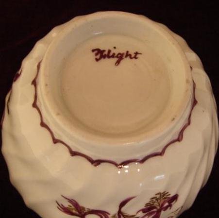 C.1785-1790 FLIGHT WORCESTER TEA BOWL/SAUCER