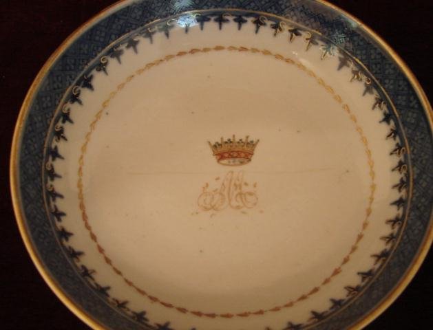 C. 1770 CHINESE EXPORT ARMORIAL SAUCER