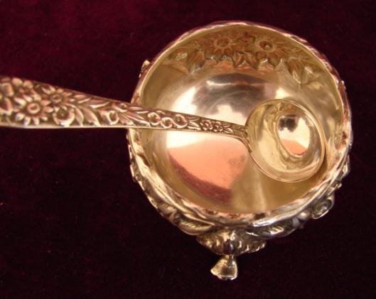 C. 1925 S. KIRK & SON OPEN SALT BALTIMORE ROSE