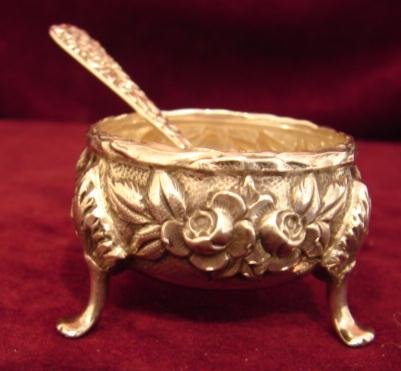 C. 1925 S. KIRK & SON OPEN SALT BALTIMORE ROSE