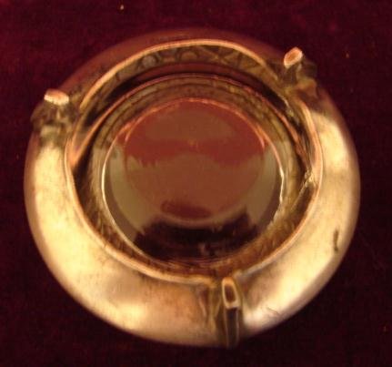 RUSSIAN SILVER/ENAMEL OPEN SALT CELLAR W/ SPOON