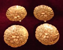 SET(4) S. KIRK & SON REPOUSSEE FOOTED SALTS