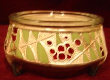 RUSSIAN SILVER & ENAMEL OPEN SALT CELLAT W/