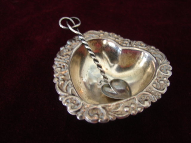 STERLING OPEN SALT BY H.M. BROWN, CO.