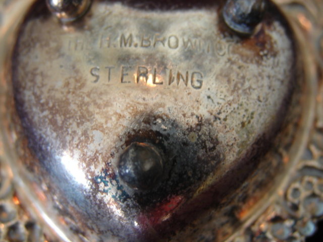 STERLING OPEN SALT BY H.M. BROWN, CO.