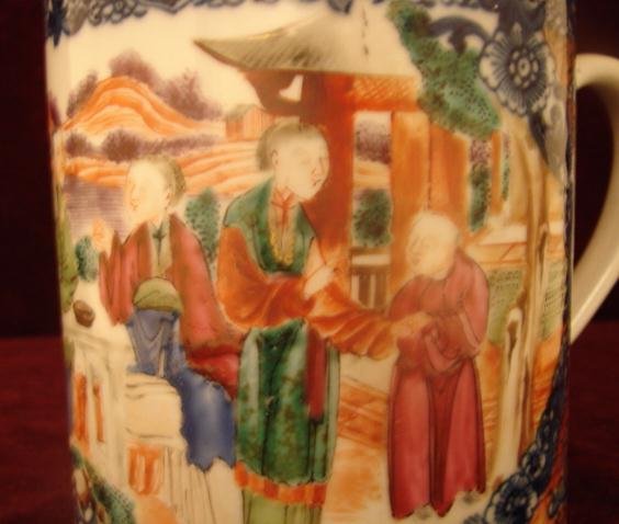 C. 1770 CHINESE EXPORT MANDARIN PALETTE MUG