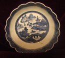 C.1840 CHINESE EXPORT BLUE CANTON SCALLOPED
