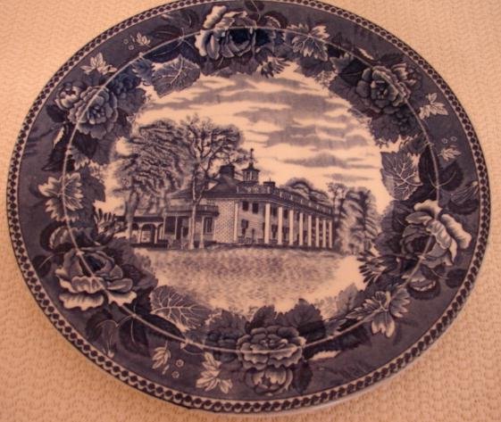 WEDGWOOD HISTORICAL PLATE OF MOUNT VERNON