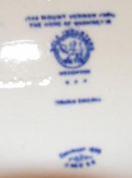 WEDGWOOD HISTORICAL PLATE OF MOUNT VERNON
