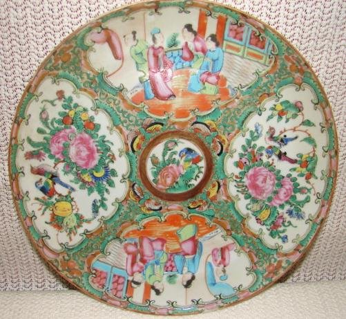 C. 1880 CHINESE EXPORT ROSE MEDALLION PLATE