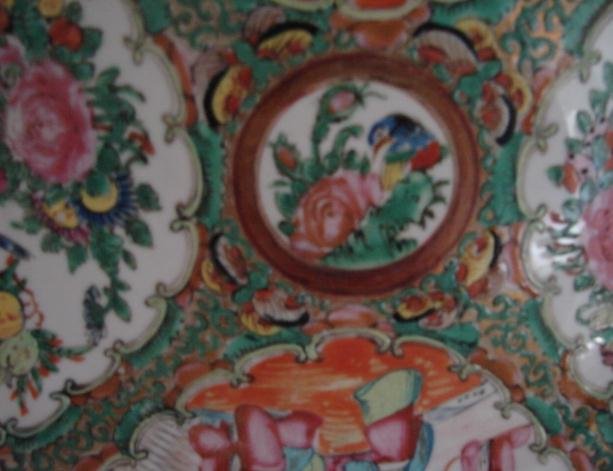 C. 1880 CHINESE EXPORT ROSE MEDALLION PLATE