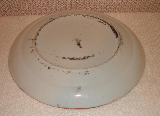 C. 1840 CHINESE EXPORT ROSE MEDALLION DINNER PLATE 9 3/4