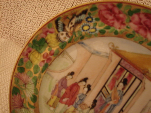 C. 1820 CHINESE EXPORT ROSE MANDARIN PLATE 8