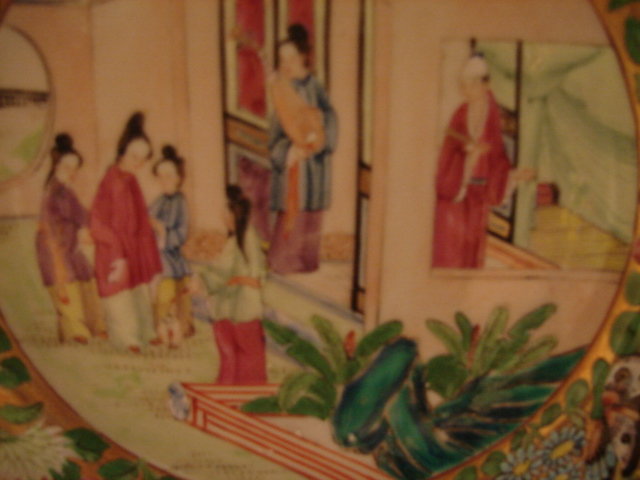 C. 1820 CHINESE EXPORT ROSE MANDARIN PLATE 8