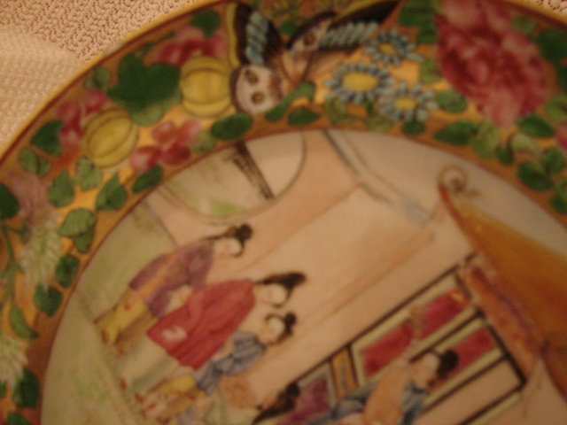 C. 1820 CHINESE EXPORT ROSE MANDARIN PLATE 8