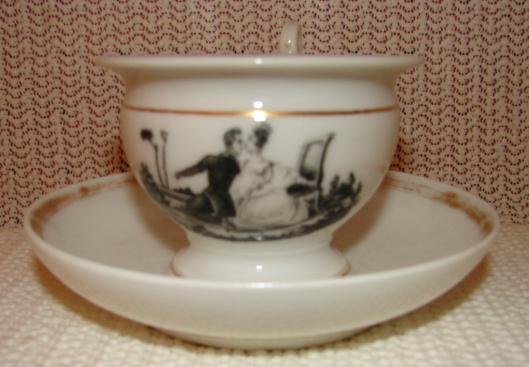 TUCKER PORCELAIN CUP AND SAUCER