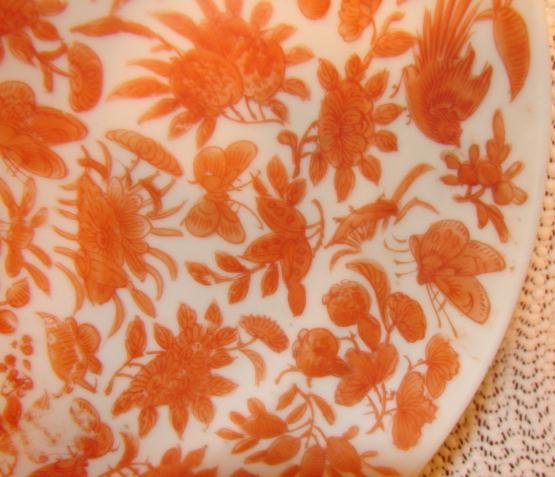 C. 1850 CHINESE EXPORT SACRED BIRD AND BUTTERFLY PLATE