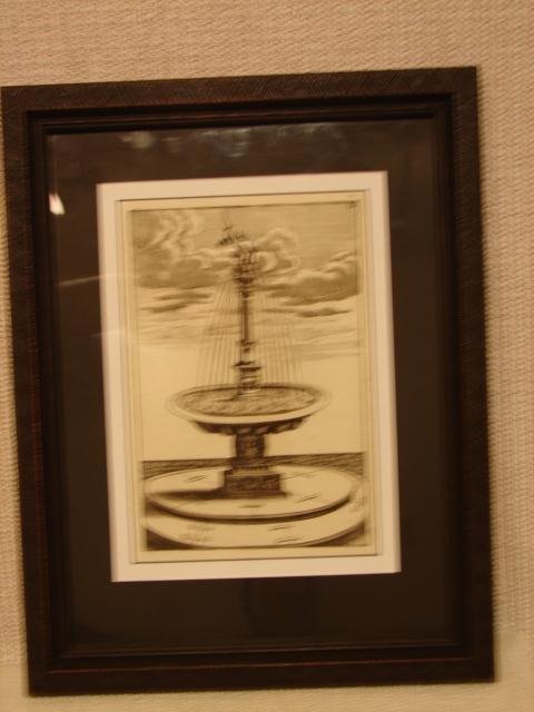17TH CENTURY ARCHITECTURAL FOUNTAIN ENGRAVING