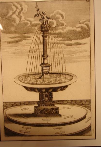 17TH CENTURY ARCHITECTURAL FOUNTAIN ENGRAVING