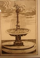 17TH CENTURY ARCHITECTURAL FOUNTAIN ENGRAVING