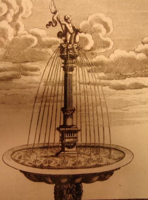 17TH CENTURY ARCHITECTURAL FOUNTAIN ENGRAVING