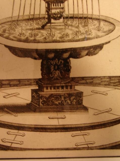 17TH CENTURY ARCHITECTURAL FOUNTAIN ENGRAVING