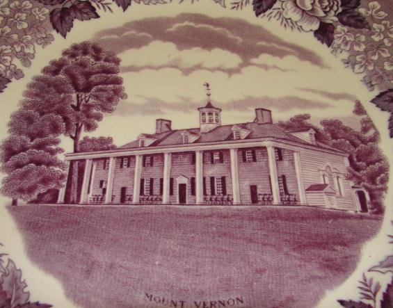 ENGLISH STAFFORDSHIRE MOUNT VERNON PLATE