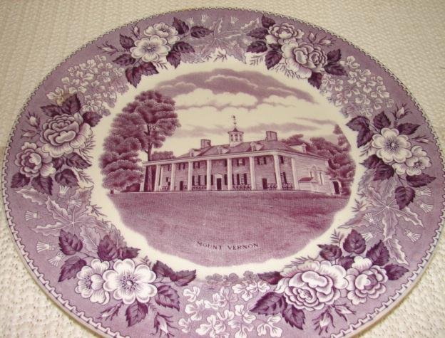 ENGLISH STAFFORDSHIRE MOUNT VERNON PLATE