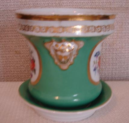 C. 1850 PAIR OF FINE ENGLISH CACHE POTS W/UNDERTRAYS