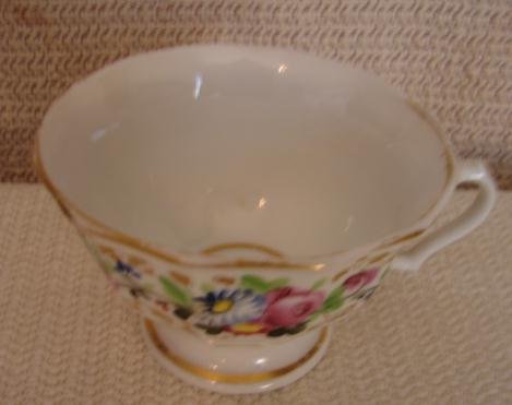C. 1840 LARGE CUP/SAUCER, POSSIBLY TUCKER OF PHILADELPHIA